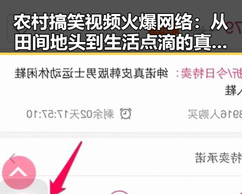 农村搞笑视频火爆网络：从田间地头到生活点滴的真实写照